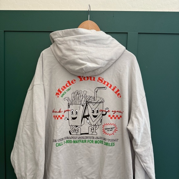 The Mayfair Group Made You Smile Chrome Zip-Up Hoodie - One Size Plus - Picture 3 of 9